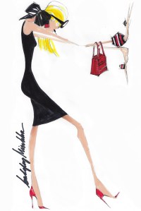 A sketch from Badgley Mischka up for auction.