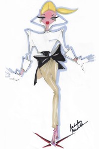 A sketch from Badgley Mischka up for auction.