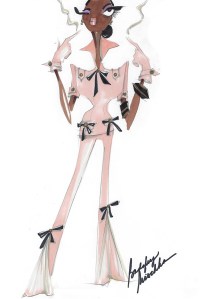 A sketch from Badgley Mischka up for auction.