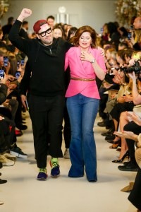 Brandon Maxwell - "I have so many favorite memories with my mom, it’s hard to pick one. This image is from our fall 2019 runway show. My mom had just completed her cancer treatment and we were unsure if she was going to make it to the show. She has never missed one, and she always cheers the loudest. At the last minute she was able to come, and on the way down the runway, I grabbed her to walk and the photographer snapped this photo. She was so shocked, and proud, and my heart filled with a kind of joy and gratitude in that moment that would be hard to explain in words. We had been on a long road as a family and this moment to celebrate her will always be one of my most special life memories."