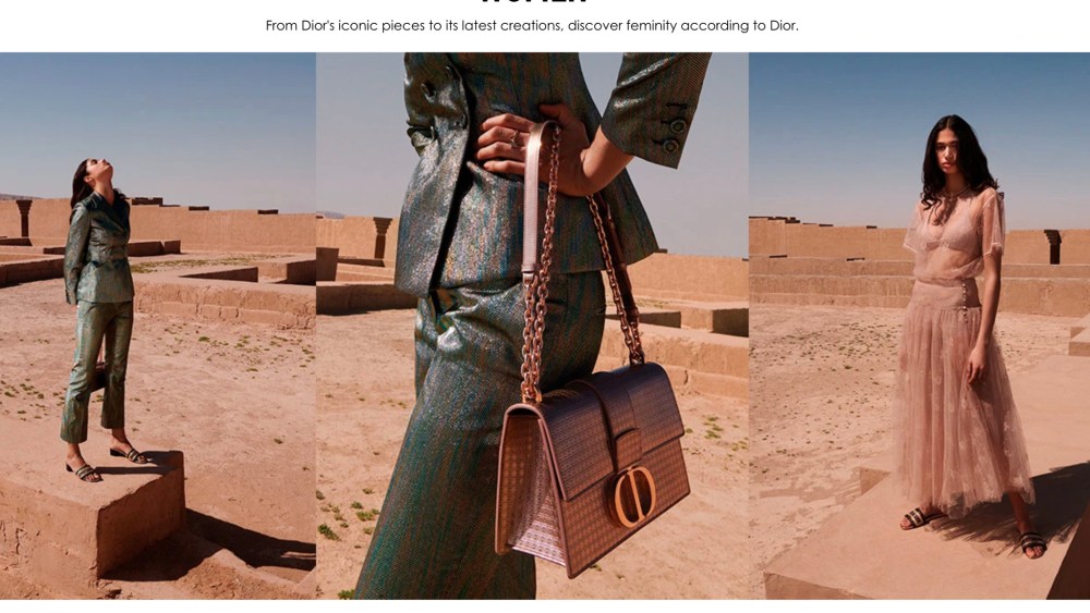 Looks from Dior's capsule collection for the United Arab Emirates.