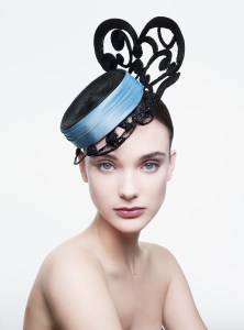 Starbright straw "bibi," one-off piece made by Stephen Jones after a 1937 drawing by Christian Dior for the milliner Claude Saint-Cyr.