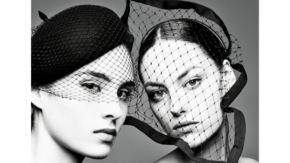 Veiled beret, Numéro 157 design, Christian Dior fall–winter 2019 haute couture collection; “handkerchief” veil edged with grosgrain, Insomnia design, spring–summer 2018 haute couture collection by Maria Grazia Chiuri.