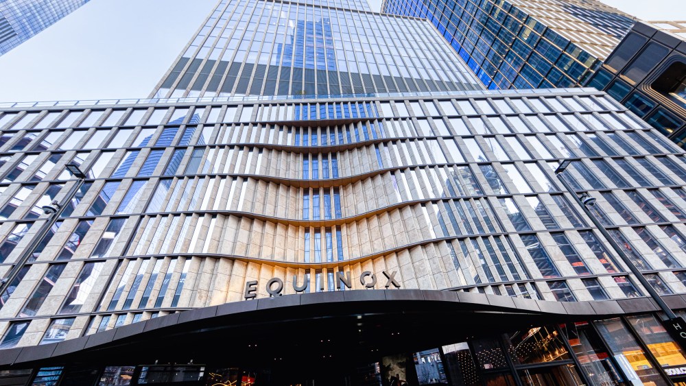 The exterior of the entrance to Equinox’s Hudson Yards club.