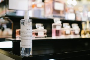 Hand sanitizer at the Galeries Lafayette flagship on Boulevard Haussmann in Paris.