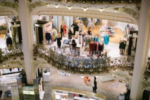 A general view of the Galeries Lafayette flagship on Boulevard Haussmann in Paris.