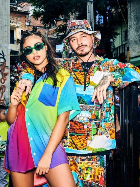 Guess and Colombian hitmaker J Balvin are back with a colorful new capsule collection for men, women and children dropping June 5.
