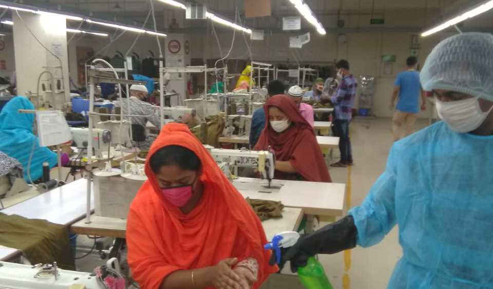 Workers at the Sparrow factory in Bangladesh