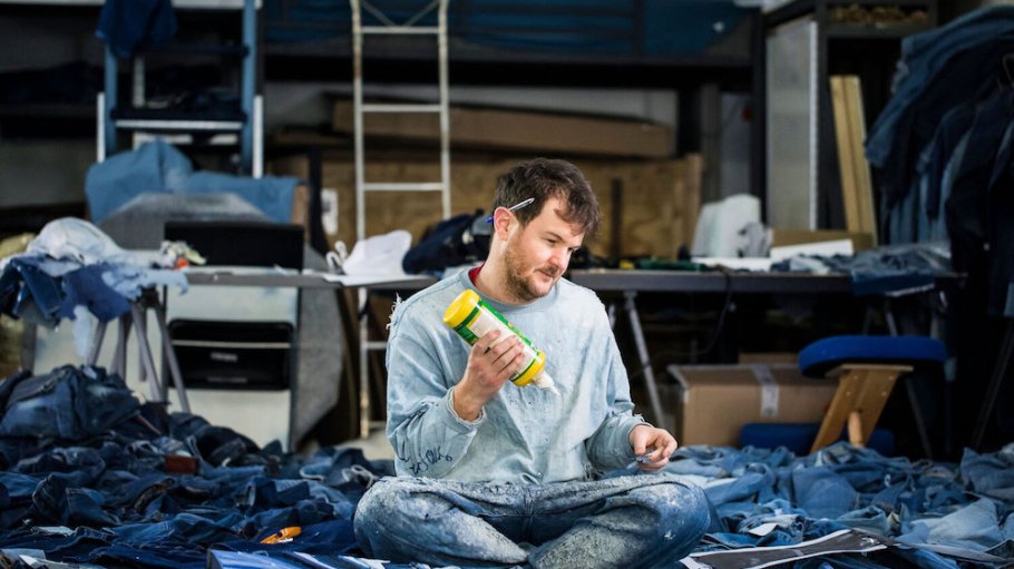 Artist Ian Berry, a member of the Rivet 50, is working on a new show featuring denim artwork and photographs of people in isolation.