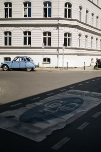 On the street after Berlin's reopening following the Covid-19 closures.