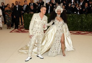 Cardi B and Jeremy Scott, 2018.