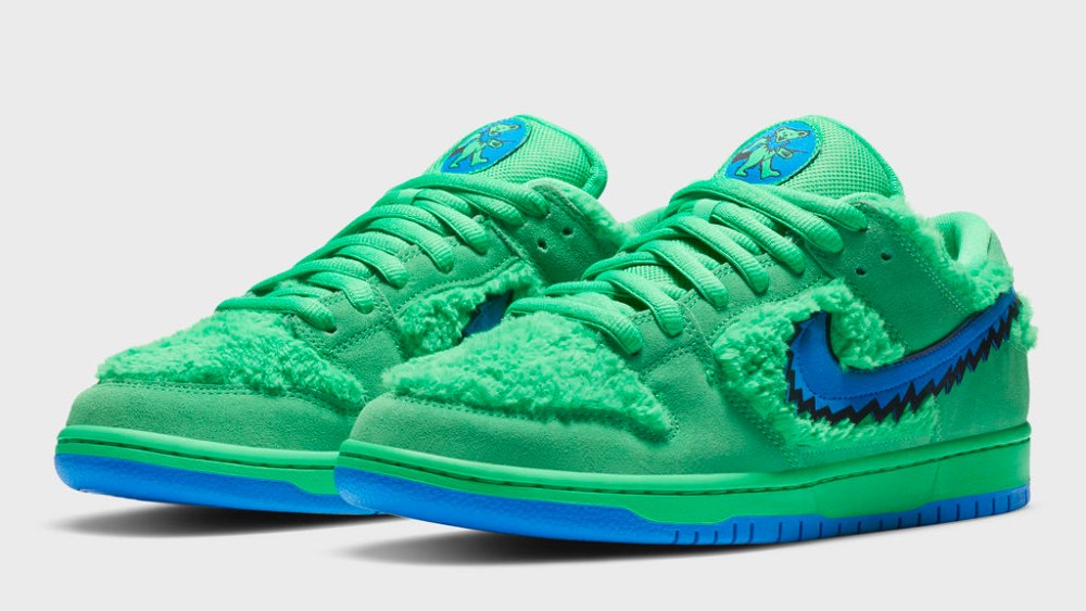 nike, grateful dead, sneakers, sb dunk, bears, fuzzy