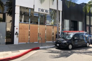Retail stores preparing for the protests.