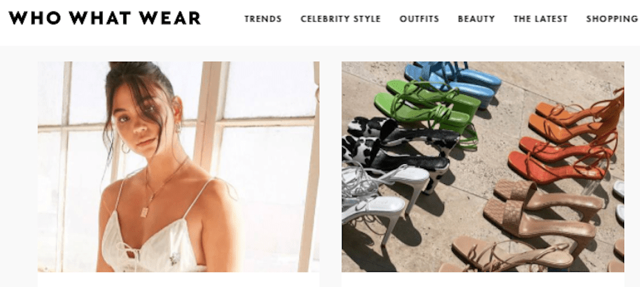 Who What wear homepage