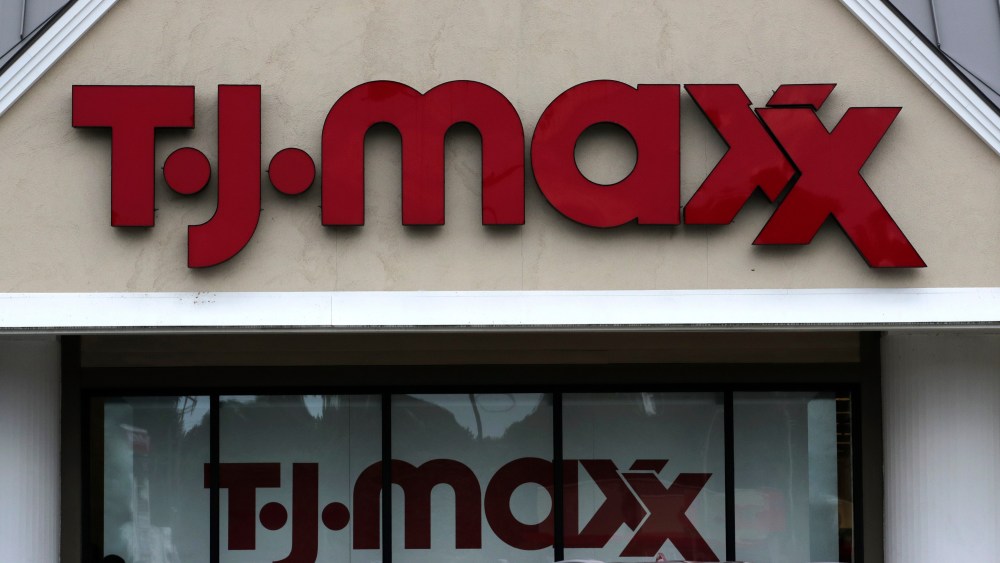 TJ Maxx logo on a store
