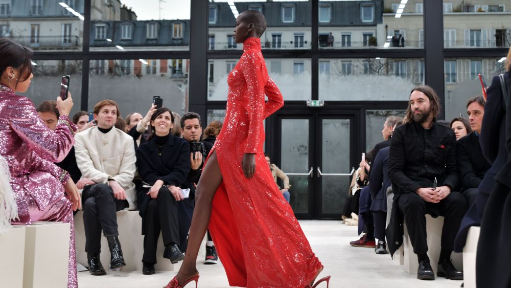 Adut Akech on the catwalkValentino show, Runway, Fall Winter 2020, Paris Fashion Week, France - 01 Mar 2020