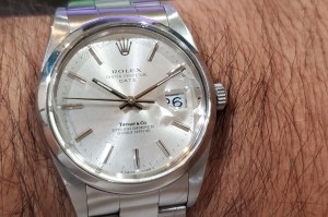 Rich Lopez- Senior Specialist, Sotheby’s Watches Department, New York.Rolex Date Model 15000 with Tiffany & Co. Double signed dial circa 1989