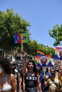 Scenes from the All Black Lives Matter Pride Parade in Los Angeles, California.