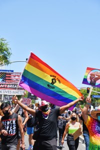 Scenes from the All Black Lives Matter Pride Parade in Los Angeles, California.