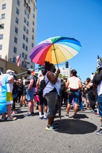 Scenes from the All Black Lives Matter Pride Parade in Los Angeles, California.