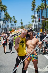 Scenes from the All Black Lives Matter Pride Parade in Los Angeles, California.