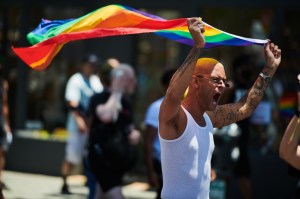 Scenes from the All Black Lives Matter Pride Parade in Los Angeles, California.