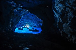 The Blue Grotto in Capri.