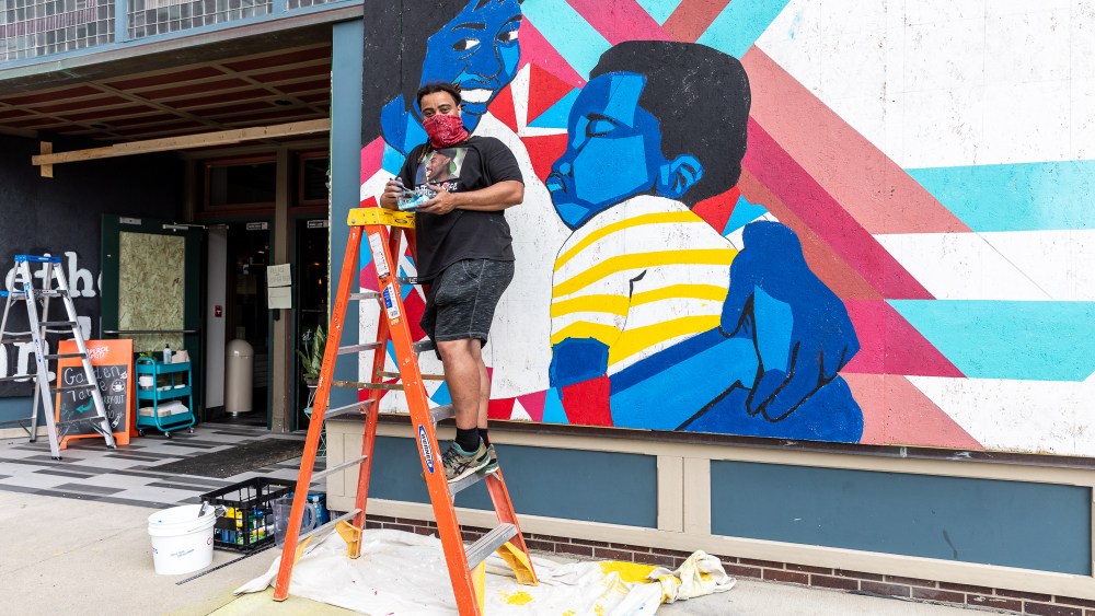 Artists in Indianapolis have recorded audio interviews to accompany their work.
