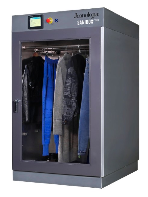Spanish finishing technology company Jeanologia developed Sanibox, a chamber used to sanitize garments possibly carrying COVID-19.