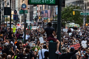 Juneteenth marches photographed by JD Barnes on June 19, 2020 in NYC .