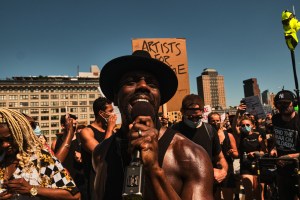 Juneteenth marches photographed by JD Barnes on June 19, 2020 in NYC .
