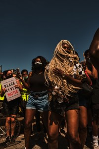 Juneteenth marches photographed by JD Barnes on June 19, 2020 in NYC .