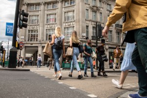 London retail reopens following the Covid-19 closures.
