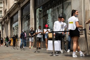 London retail reopens following the Covid-19 closures.