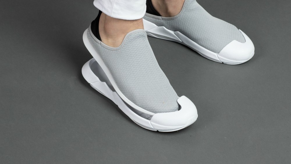 Muvez' indoor-outdoor slip-ons have a removable outsole to keep germs from entering wearers' homes.