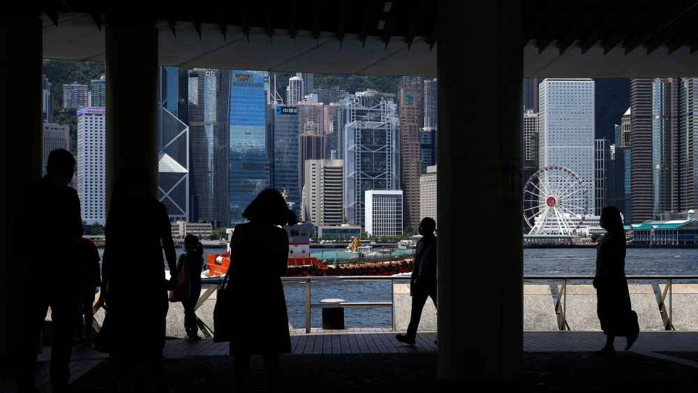 The Hong Kong skyline.