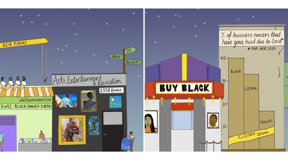 An illustration by Mona Chalabi for the 15 Percent Pledge.