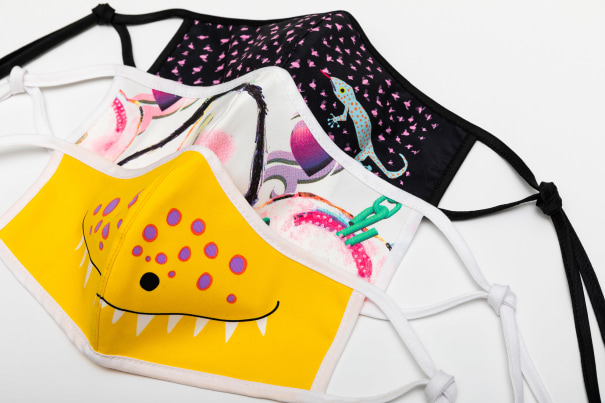 From top: Masks by Summer Wheat, Bel Fullana and the Haas Brother designed for phillips.com.