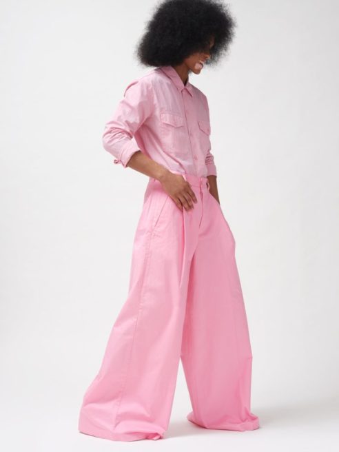 Celebrity stylist Karla Welch plays with volume and uniform dressing in her latest collaboration with Dockers.