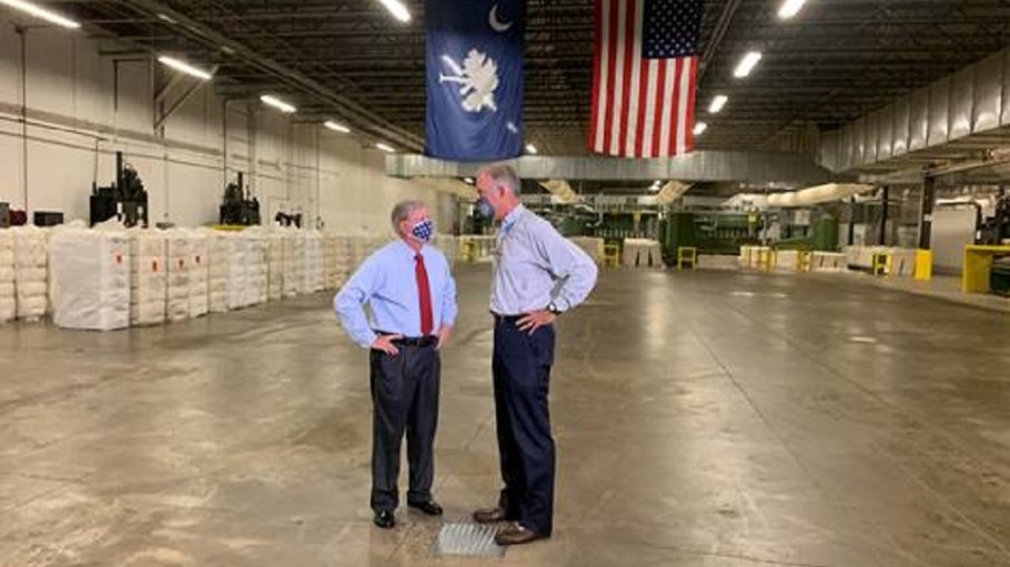 Sen. Lindsey Graham stressed the importance of securing a reliable domestic supply chain of PPE following a tour of Parkdale Mills.