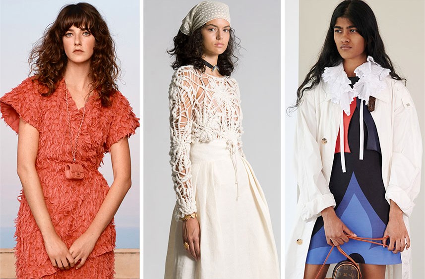 From left: Chanel, Dior, and Louis Vuitton.