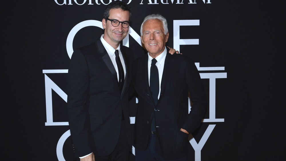 Giorgio Armani and Federico Marchetti