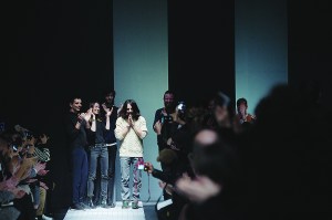 Alessandro Michele at the Gucci Men's RTW Fall 2015 show.
