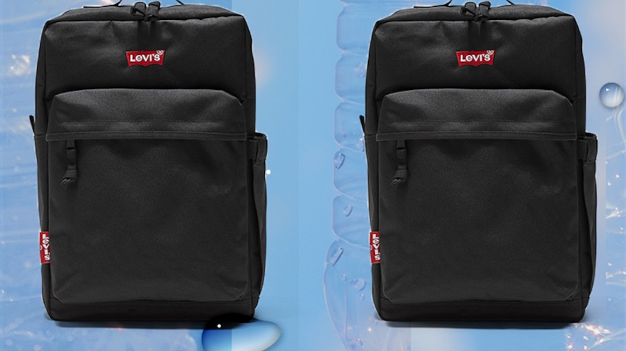 Denim brand Levi’s revamped its L-Pack and L-Pack 2.0 backpack styles to use 100 percent recycled polyester sourced from plastic bottles.