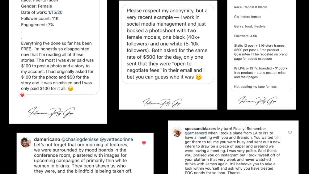 influencer pay gap racism