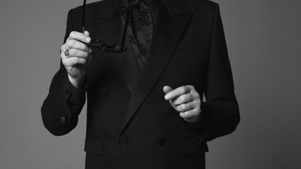 John Waters in the Saint Laurent campaign.
