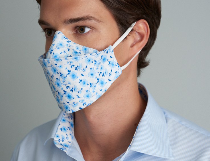 A fashion face mask from Samuelsohn.