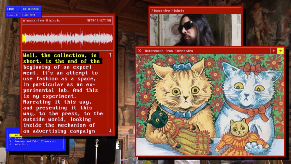 A screenshot from the Gucci "Epilogue" video.
