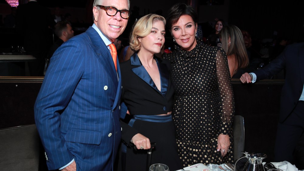 BEVERLY HILLS, CALIFORNIA - MAY 10: (L-R) Tommy Hilfiger, honoree Selma Blair and Kris Jenner attend the 26th annual Race to Erase MS on May 10, 2019 in Beverly Hills, California. (Photo by Rich Fury/Getty Images for Race To Erase MS)