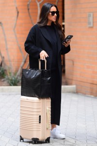 Shay Mitchell looked stylish in all black as she waited for an uber to the airport in NYC. She was joined by pal Chloe Flower, as they prepared to head to LA. Shay was seen with 2 bags from her own Luggage brand, Beis. A Crocodile Tote Bag and a Carry on Roller in Beige

Pictured: Shay Mitchell
Ref: SPL5154612 060320 NON-EXCLUSIVE
Picture by: DIGGZY / SplashNews.com

Splash News and Pictures
USA: +1 310-525-5808
London: +44 (0)20 8126 1009
Berlin: +49 175 3764 166
photodesk@splashnews.com

World Rights, No Portugal Rights
